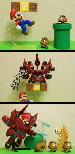 Illustration for article titled Mario is Now Piloting a Gundam Mecha